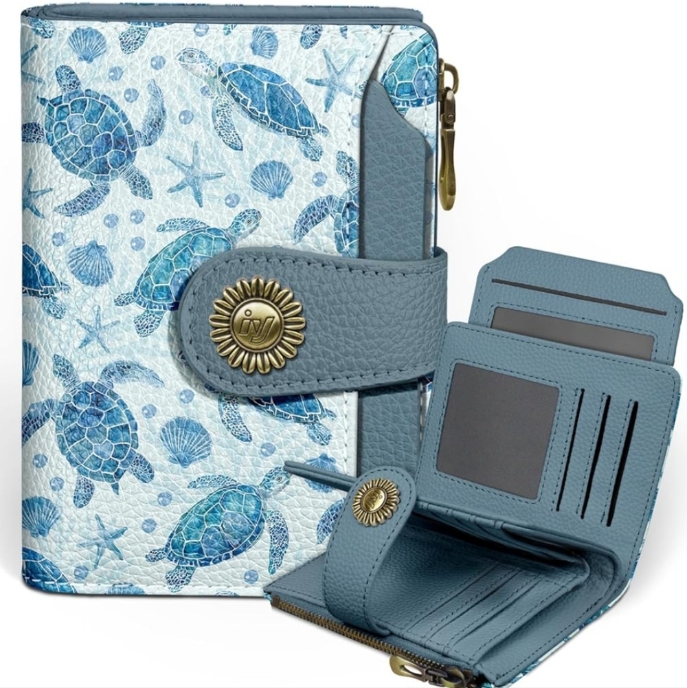 Blue Sea Turtle Women's Wallet